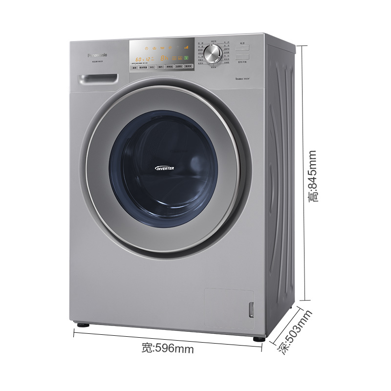 松下(Panasonic) XQG80-E8325 8公斤 变频静音 全智感led触控 泡沫洗(银色)机