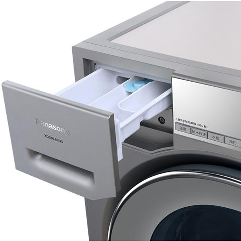 松下(Panasonic) XQG80-E8325 8公斤 变频静音 全智感led触控 泡沫洗(银色)机
