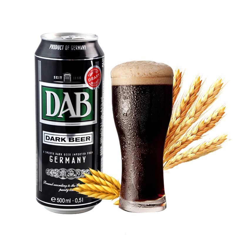 德国DAB大奔啤酒黑啤听装 500ml*24