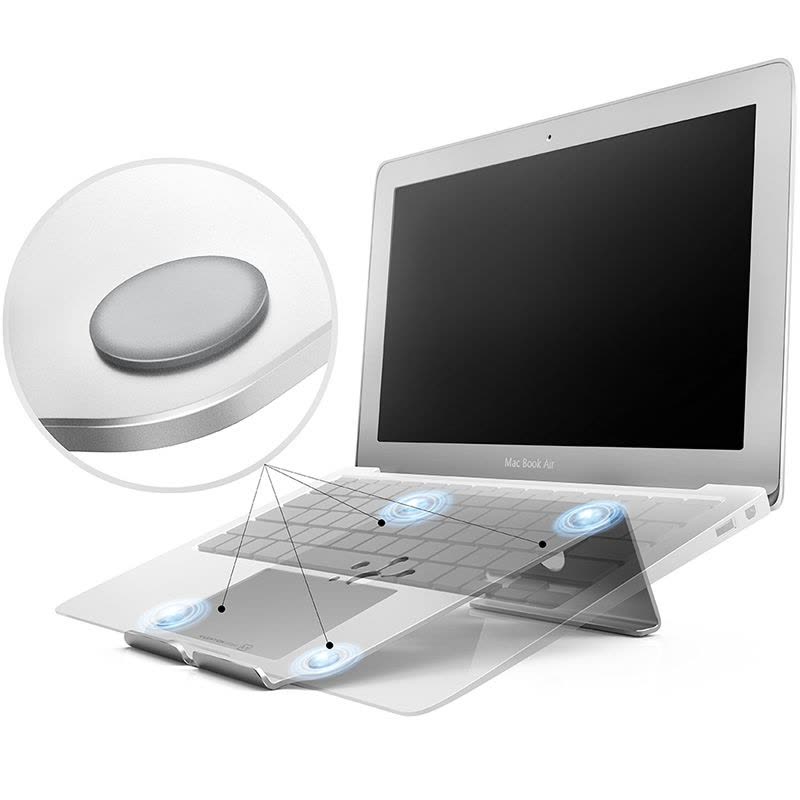 蓝盛L1铝合金笔记本支架散热器 苹果Macbook微软联想通用型笔记本电脑支架 笔记本风冷散热器图片
