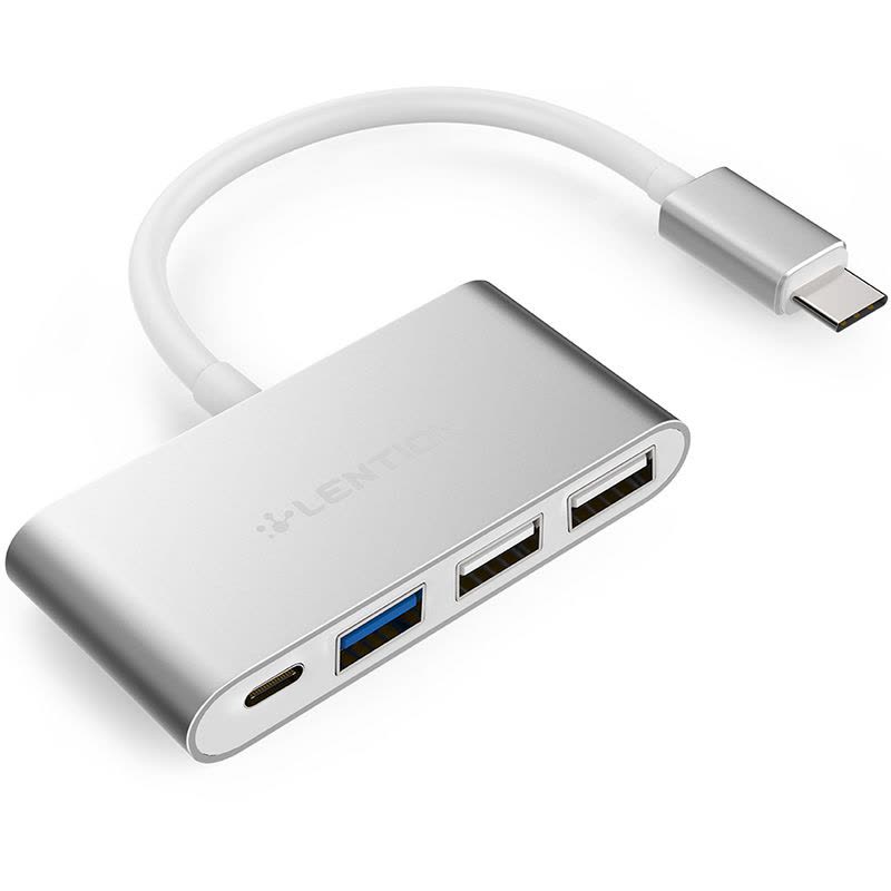 lention蓝盛 Type-C转接头USB hub3.0 适用Type-C接口笔记本VGA转换器1.6 素雅银图片