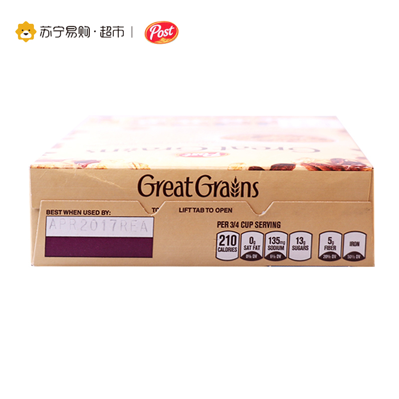 美国进口 宝氏葡萄干核桃麦片 453g
