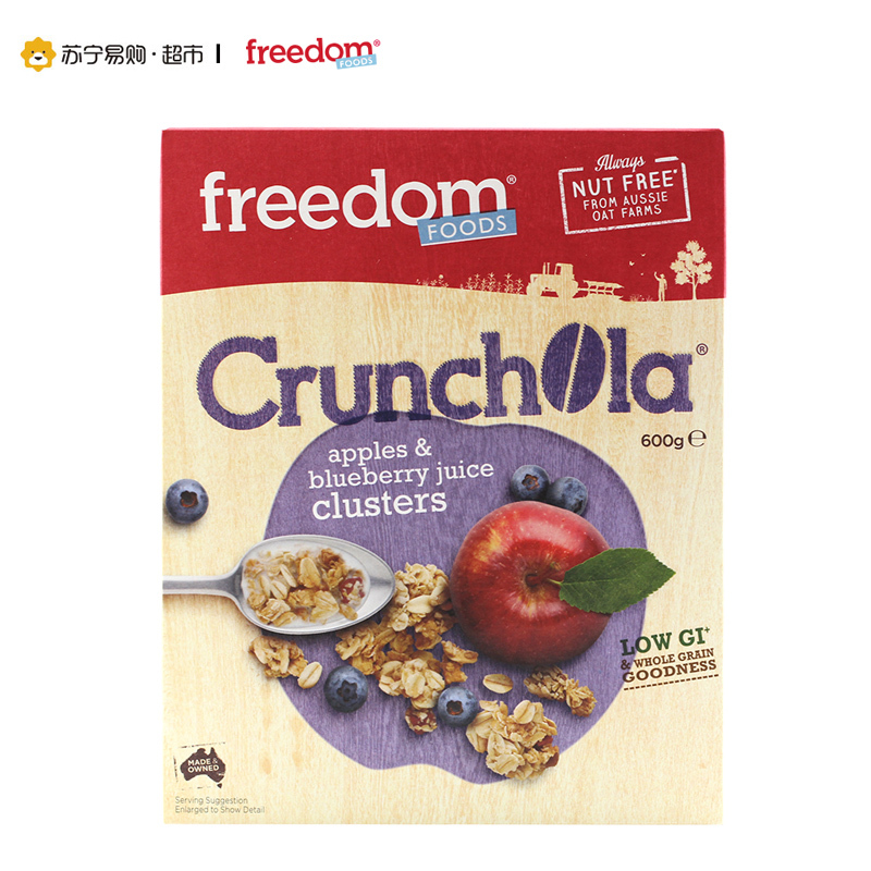 澳大利亚进口 福丽德Freedom Foods苹果蓝莓汁混合谷物麦片 600g