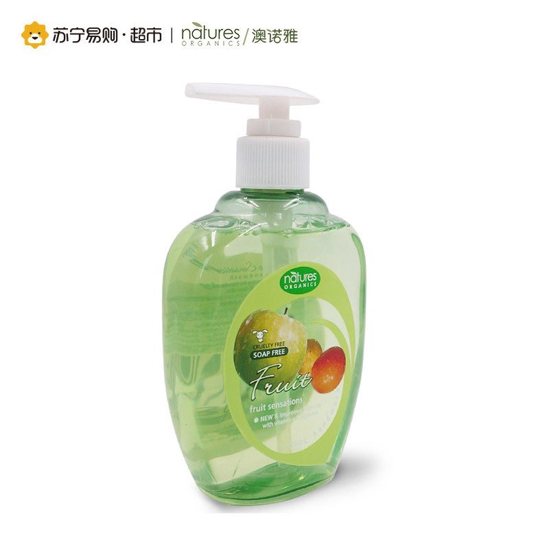 澳诺雅·天然植物洗手液(清新水果型)水果清香深层滋养瓶装洗手液长效清洁保护双手