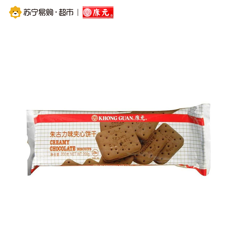 康元 朱古力味夹心饼干200g