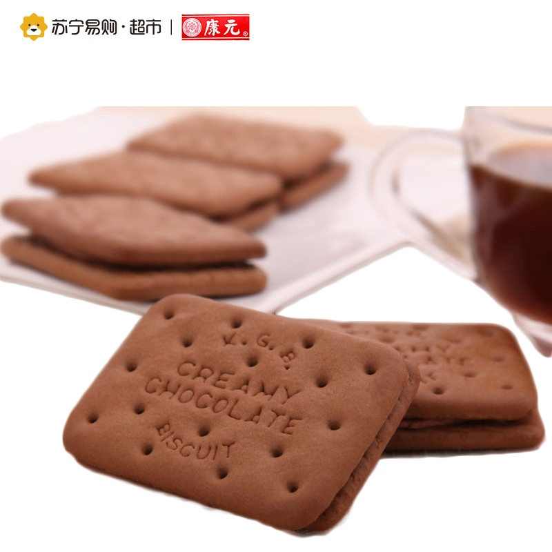 康元 朱古力味夹心饼干200g