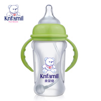 康婴健宽口径安全防胀气PP奶瓶 (红)