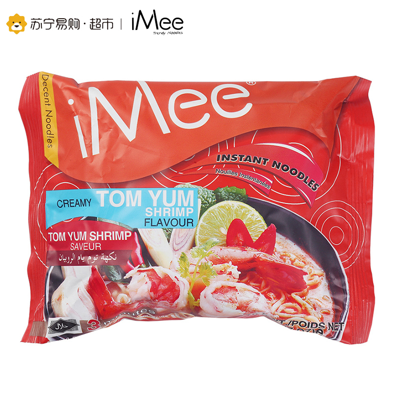 艾米 冬荫功虾味方便面(油炸面)70g*5袋 泰国进口