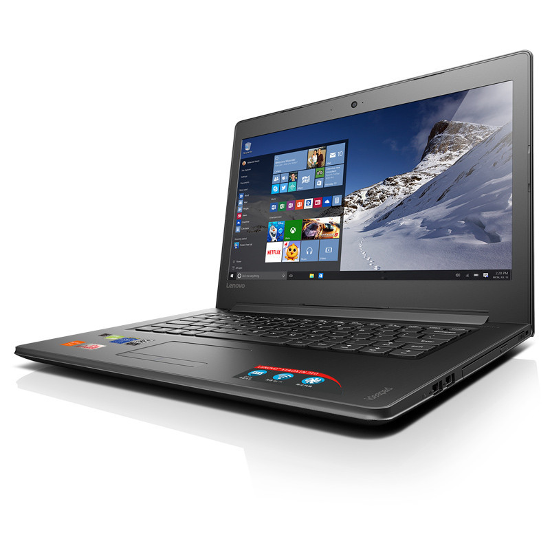 联想(Lenovo)小新310 14英寸轻薄笔记本电脑 i7-7500U 128G SSD 2G独显 Win10黑