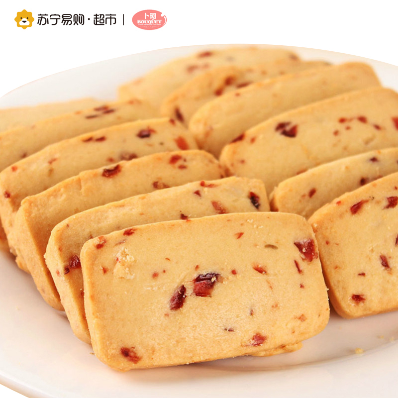 [苏宁超市]卜珂 曲奇饼干4连包 780g