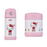 膳魔师高真空不锈钢吸管杯+食物罐组合 F4013 KT+F3003 KT