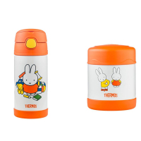 膳魔师高真空不锈钢吸管杯+食物罐组合 F4013 MF+F3003 MF