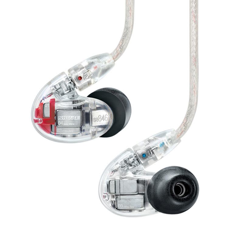 舒尔(Shure) SE846 四单元动铁耳机入耳式重低音有线耳机 HIFI耳机 透明色图片