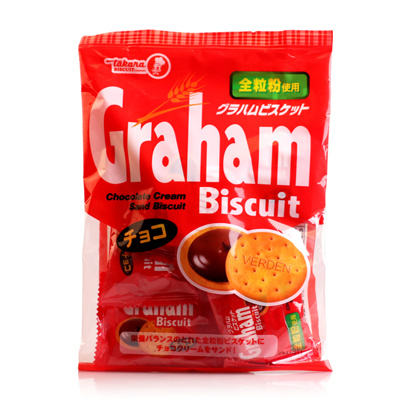 宝制果塔卡娜巧克力味夹心饼干 95g/袋 日本进口