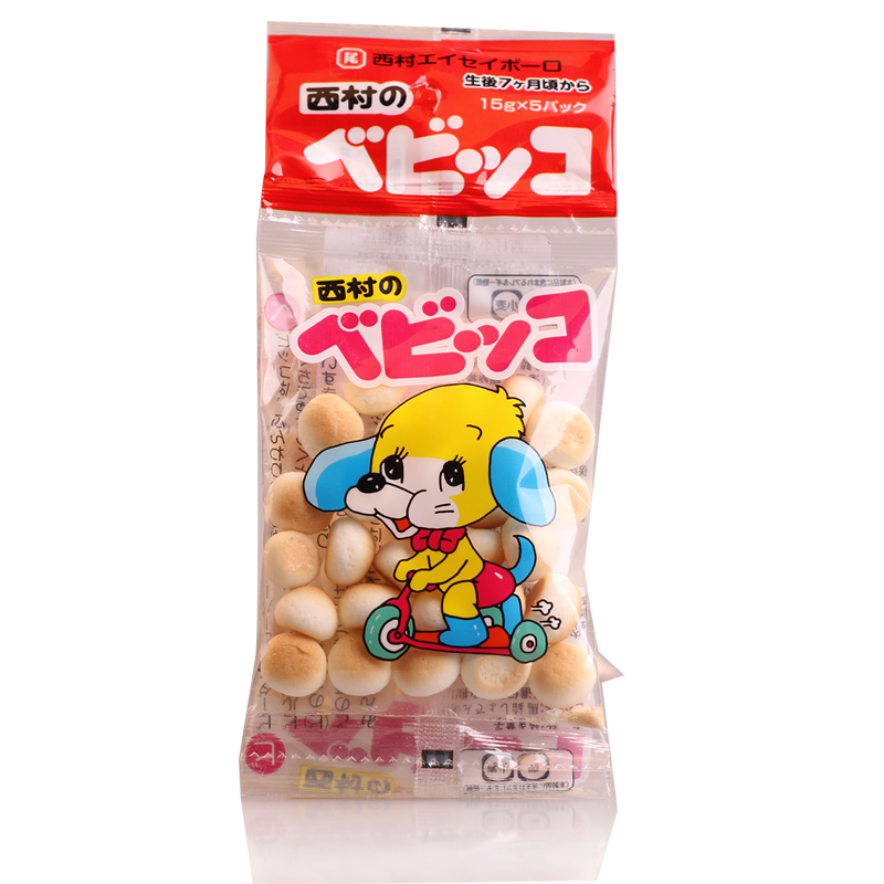 西村 小馒头 5连包饼干15g*5袋 日本进口