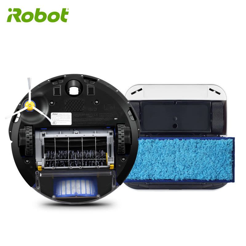 美国艾罗伯特(iRobot)扫地机器人 601+241组合 喷水溶解 一键扫 APP智控 智能家用全自动清洁擦地机吸尘器图片