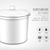 美的（Midea） 电炖锅 WBZS101MY 婴儿辅食功能 优质白瓷内胆 智能预约 隔水精炖电炖盅煲汤锅燕窝炖盅