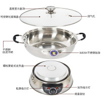 新加坡爱家乐(AKIRA)电火锅 KL-S42/SG MAX带温度计 分体 易清洗 304不锈钢 电热锅