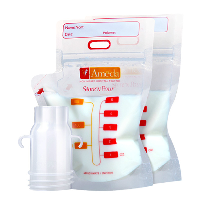 Ameda 母乳存储袋(20只装+2个转换头)150ml