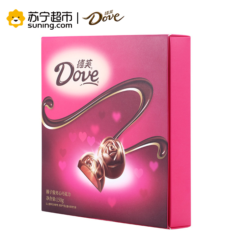 [苏宁超市]德芙恋语榛子酱夹心巧克力盒装150g