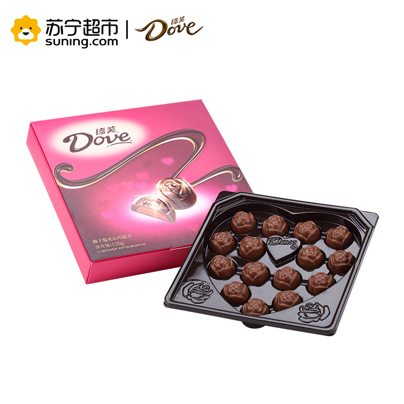 [苏宁超市]德芙恋语榛子酱夹心巧克力盒装150g