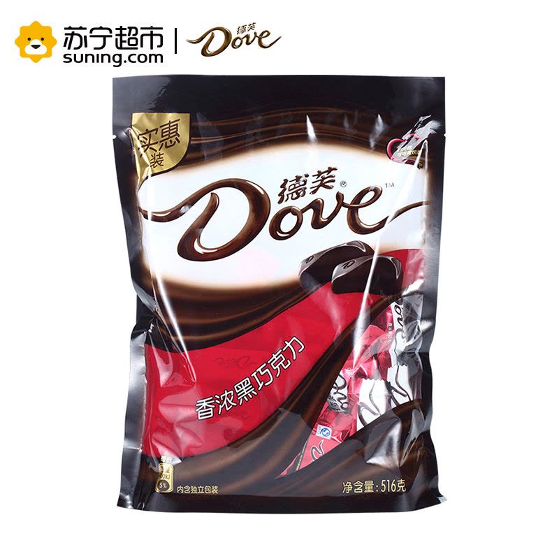 德芙(DOVE) 香浓黑巧克力 实惠装 516g/袋图片