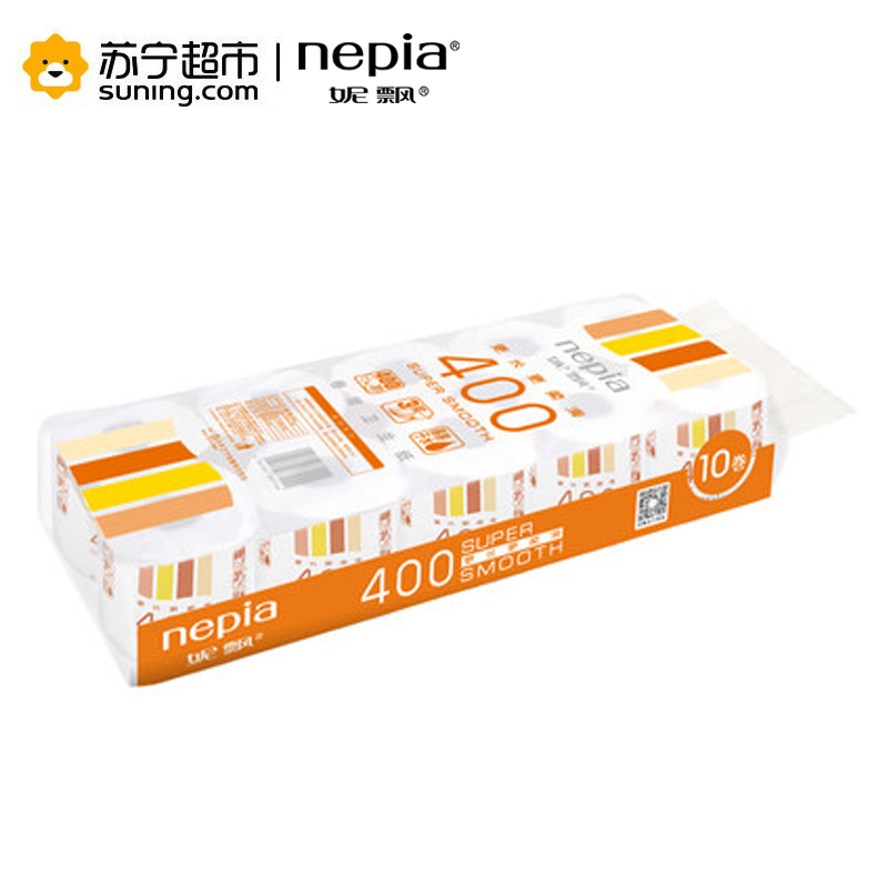 妮飘Nepia 卷纸 原生木浆经典卷筒卫生纸/卷纸超长柔滑200g 3层(三层)*400节*10卷