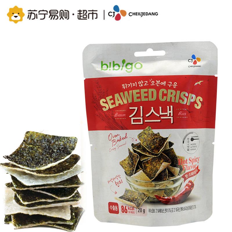 希杰必品阁海苔米片辣味20g图片