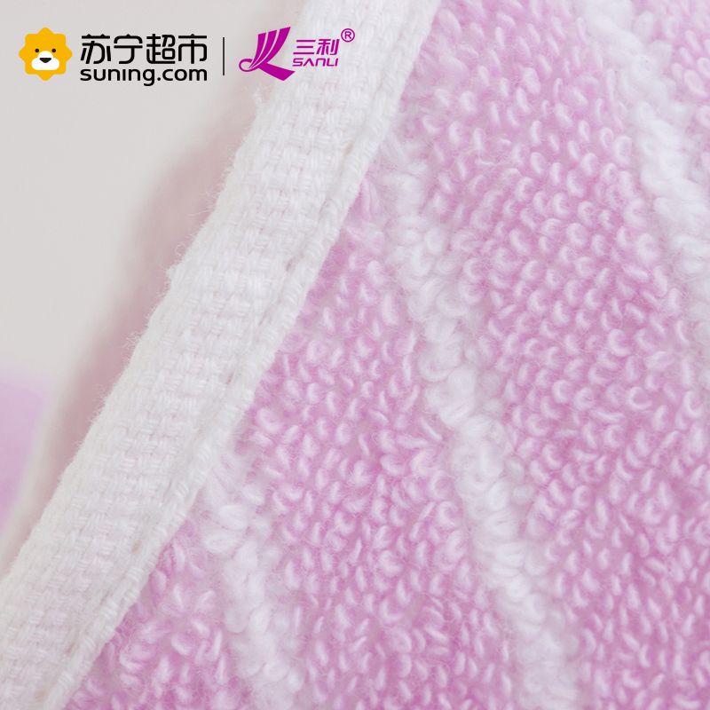 三利 纯棉斜纹彩条毛巾 34×72cm 柔软吸水洗脸面巾 混色3条装 34×72cm 提花工艺、彩色条纹