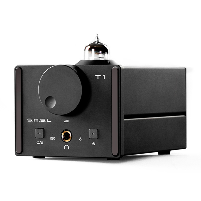 SMSL 双木三林 T1 解码DSD胆机耳放 前级384kHz USB\光纤\同轴解码器耳放一体机