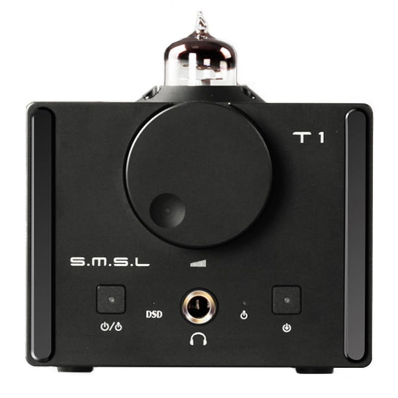 SMSL 双木三林 T1 解码DSD胆机耳放 前级384kHz USB\光纤\同轴解码器耳放一体机
