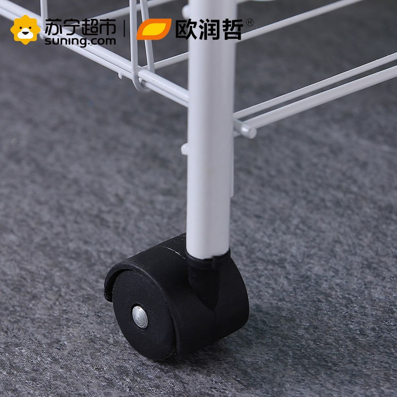 欧润哲(ORANGE) 浴室三层收纳架客厅房间置物架厨房置物架落地带轮储物架108204