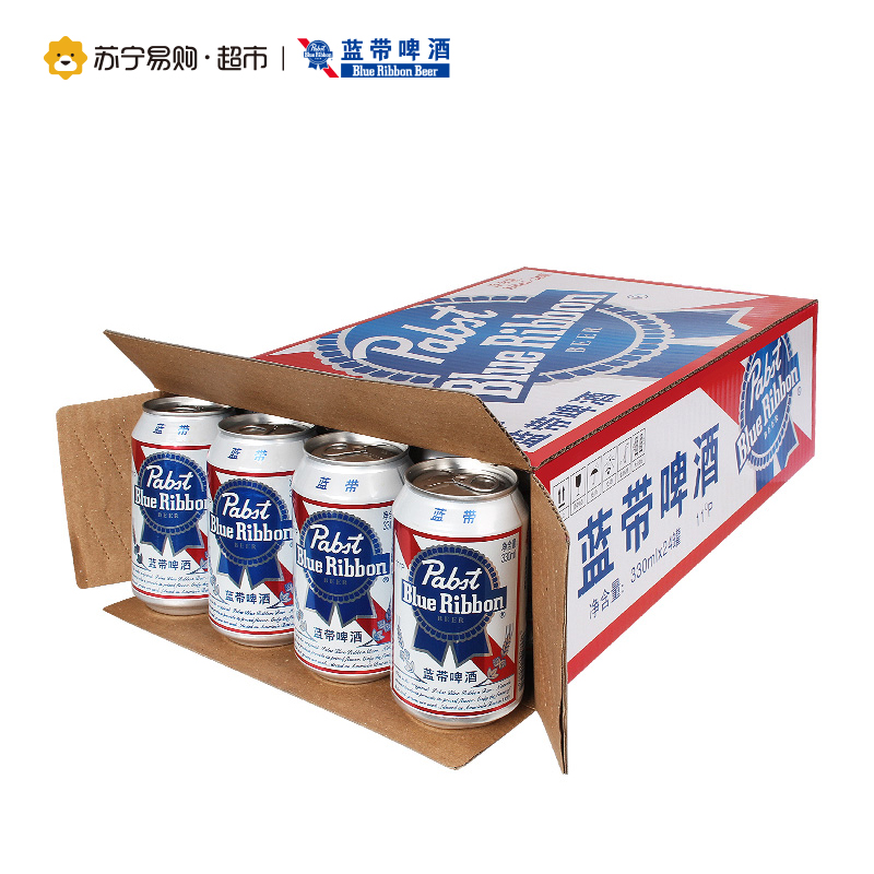 蓝带啤酒 经典11度330ml*24听