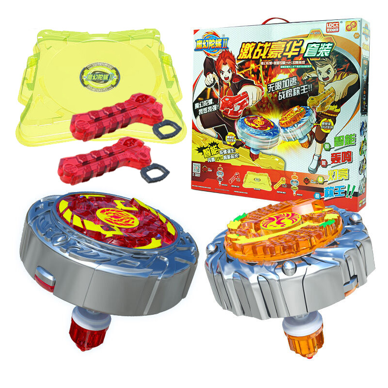 灵动创想(LDCX)魔幻陀螺2代 激战豪华套装 焰天火龙王vs炽羽火鸟6531(附战斗盘)动漫同款3-6岁
