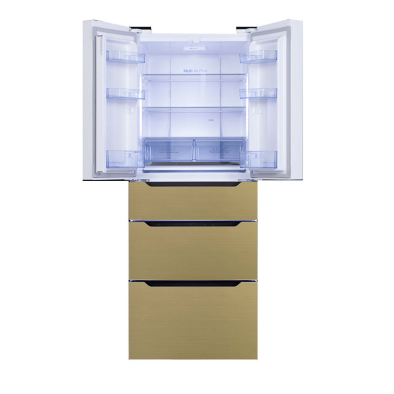 海信(Hisense)BCD-412WTD/A 412升 法式多门冰箱 风冷无霜 双离子养鲜(流光金)