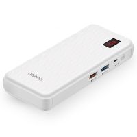美逸 10000毫安 移动电源/充电宝 QC2.0双向快充 双USB输出 M4白色 液晶显示