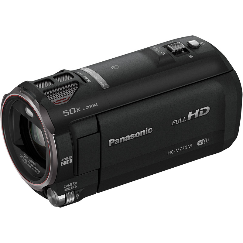 松下（Panasonic） HC-V770MGK 高清手持数码摄像机 家用民用新无线双摄像头摄像机 黑色