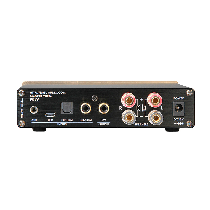 S.M.S.L 双木三林Q5 PRO HiFi纯数字功放机 配遥控USB光纤同轴解码 AUX 低音 银色