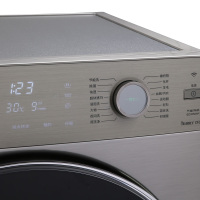 松下洗衣机 XQG100-S1355 滚筒洗衣机 变频远程智能控制 家用可中途添衣（拉丝银）