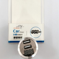 卫全行 车载充电器 金属安全锤 汽车点烟器 屏幕可显示电瓶实时电压 快速车充W1