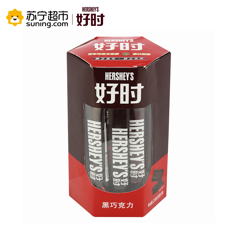 好时(HERSHEY’S) 巧克力 黑巧克力味210g(排块家庭装)