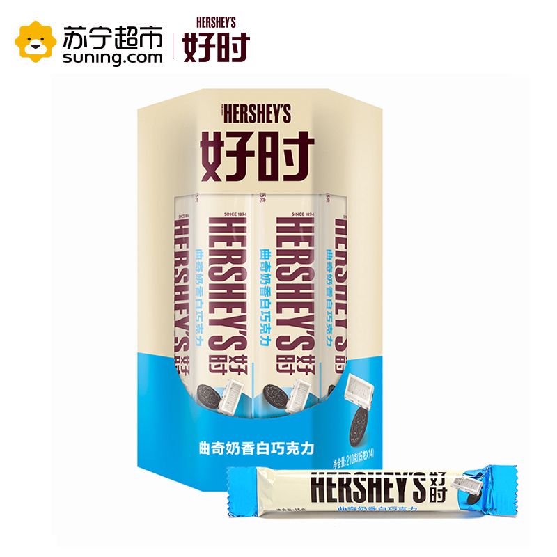 好时(HERSHEY’S) 巧克力 曲奇奶香白巧克力味210g(排块)