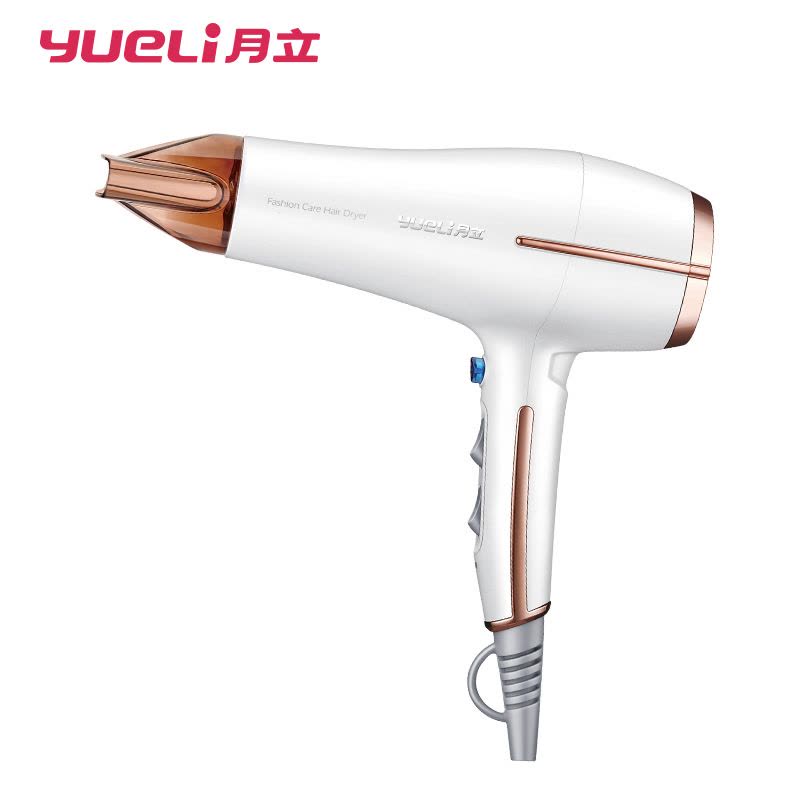 月立(YUELI)吹风机2000瓦大功率家用发廊电吹风智能感应冷热风恒温负离子HD-054W白有4档以上图片