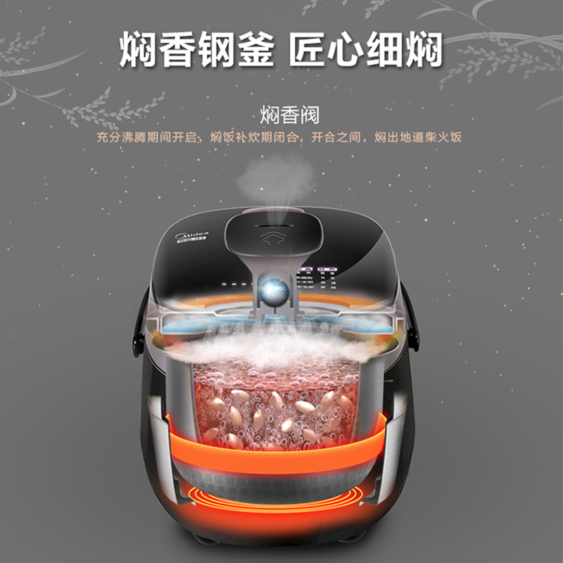 Midea/美的 MB-FZ2001精钢鼎釜智能IH焖香型迷你饭煲2升/2L
