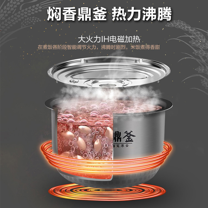 Midea/美的 MB-FZ2001精钢鼎釜智能IH焖香型迷你饭煲2升/2L