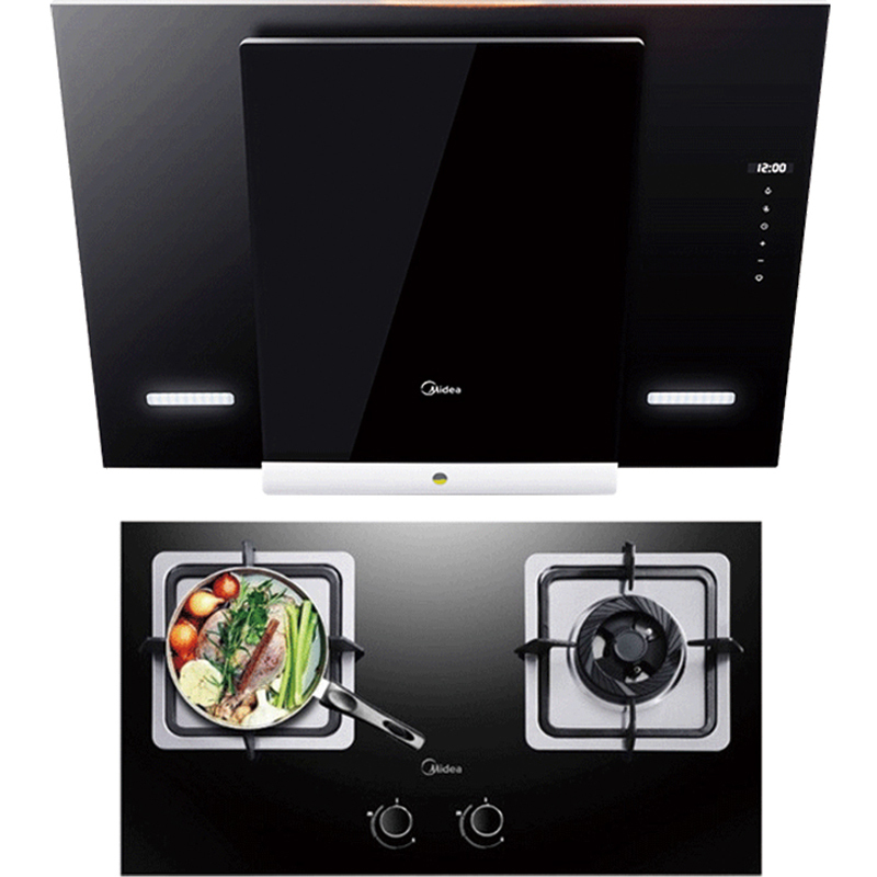 美的(Midea)烟灶套装DJ370R+Q360B智能App操控17.5立方(天然气)