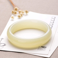 左传 青白色阿富汗玉手镯 温润优质手镯