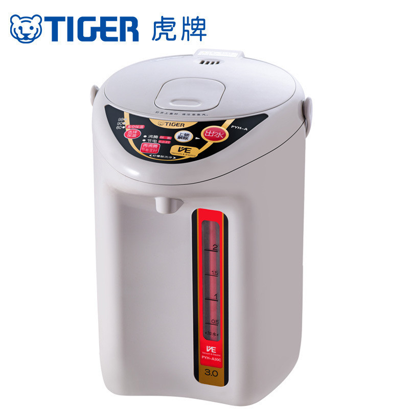 虎牌TIGER电热水瓶VE真空3L自动去氯节能3+1段保温PYH-A30C 3L及以下 国产温控器 按键式