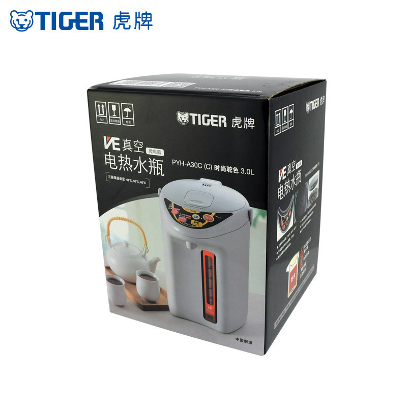 虎牌TIGER电热水瓶VE真空3L自动去氯节能3+1段保温PYH-A30C 3L及以下 国产温控器 按键式