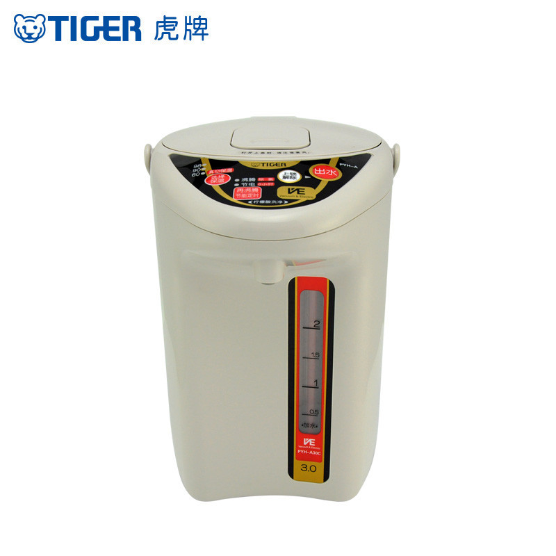 虎牌TIGER电热水瓶VE真空3L自动去氯节能3+1段保温PYH-A30C 3L及以下 国产温控器 按键式